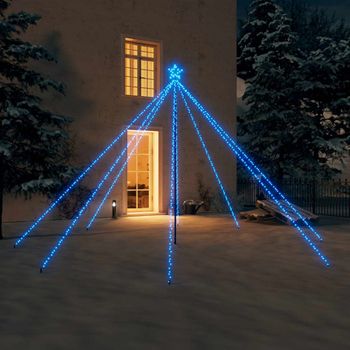 Luces De Árbol De Navidad Interior 576 Led Azul 3,6 M