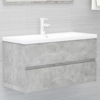 Mueble Con Lavabo Madera De Ingeniería Gris Hormigón