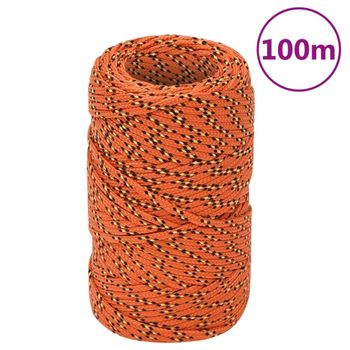 Cuerda De Barco Polipropileno Naranja 2 Mm 100 M