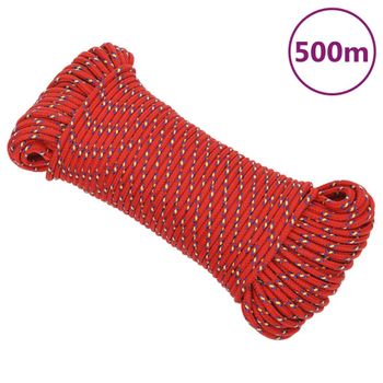 Cuerda De Barco Polipropileno Rojo 3 Mm 500 M