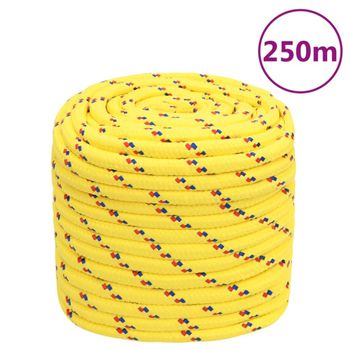 Cuerda De Barco Polipropileno Amarillo 16 Mm 250 M