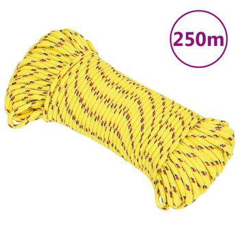 Cuerda De Barco Polipropileno Amarillo 3 Mm 250 M