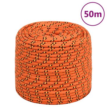 Cuerda De Barco Polipropileno Naranja 6 Mm 50 M