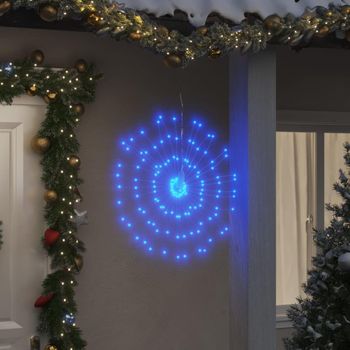 Luces De Navidad De Estrellas 140 Led Azul 17 Cm