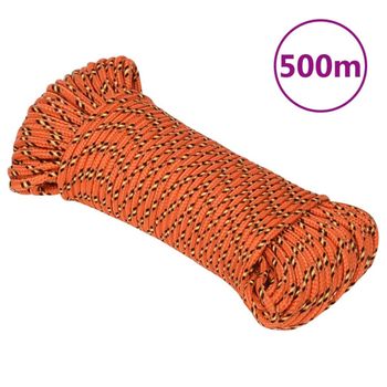 Cuerda De Barco Polipropileno Naranja 5 Mm 500 M