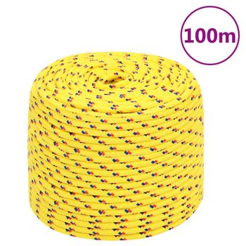 Cuerda De Barco Polipropileno Amarillo 8 Mm 100 M