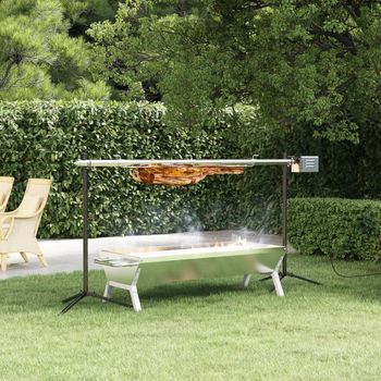 Barbacoa Automática Con Motor Acero Inoxidable 150x46,5x82,5 Cm