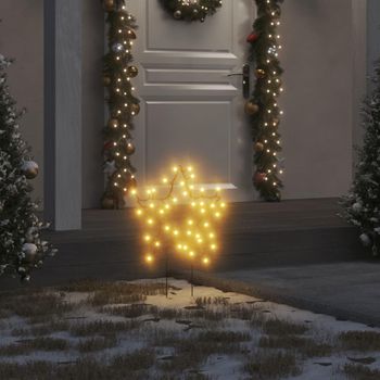 Estrella De Luz Decorativa Navidad Con Estacas 50 Led 29 Cm