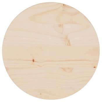 Superficie De Mesa Madera Maciza De Pino �~30x2,5 Cm