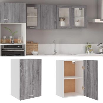 Armario Colgante Madera Contrachapada Gris Sonoma 39,5x31x60 Cm