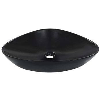 Lavabo 58,5x39x14 Cm Cerámica Negro