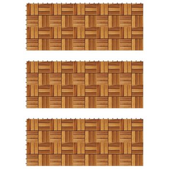 Baldosas De Porche 30x30 Cm Acacia 30 Piezas