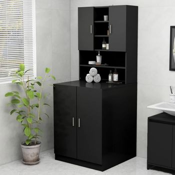 Mueble De Lavadora Negro