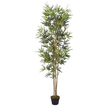 Árbol De Bambú Artificial Con 828 Hojas Verde 150 Cm