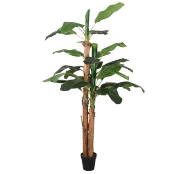 Árbol De Plátano Artificial 9 Hojas Verde 120 Cm