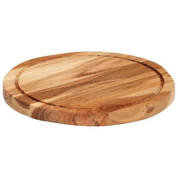 Tabla De Cortar Madera Maciza De Acacia �~30x2,5 Cm