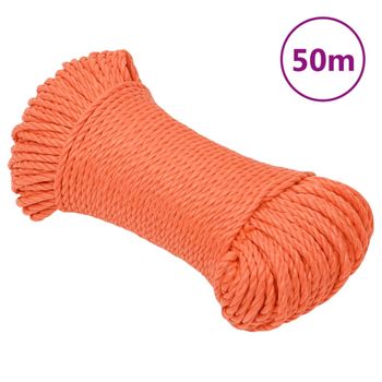 Cuerda De Trabajo Polipropileno Naranja 3 Mm 50 M