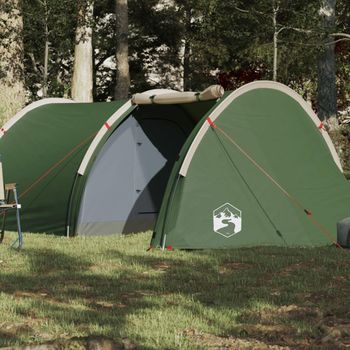 Tienda De Campaña Túnel Para 4 Personas Impermeable Verde