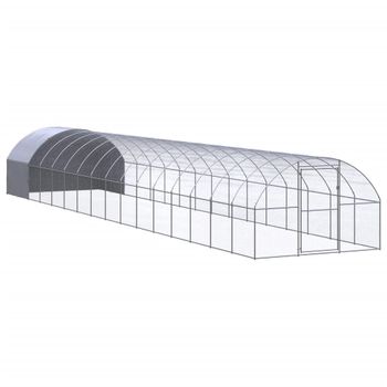 Gallinero De Exterior De Acero Galvanizado 3x16x2 M