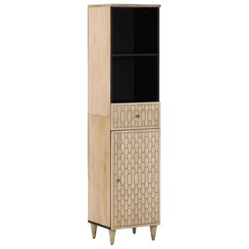 Mueble De Baño Madera Maciza De Mango 38x33x160 Cm