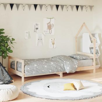 Estructura De Cama Para Niños Madera Maciza De Pino 80x200 Cm