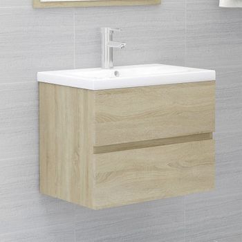 Mueble Con Lavabo Madera De Ingeniería Roble Sonoma