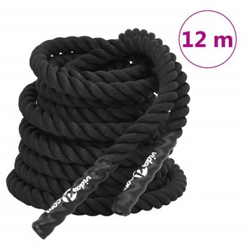 Cuerda De Batalla Poliéster Negro 12 M 9 Kg