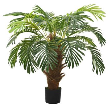 Palmera Cycas Artificial Con Macetero 90 Cm Verde