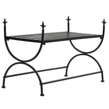 Banco De Estilo Vintage Metal  83x42x55 Cm Negro