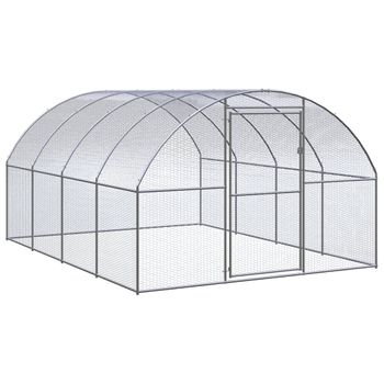 Gallinero De Exterior De Acero Galvanizado 3x4x2 M