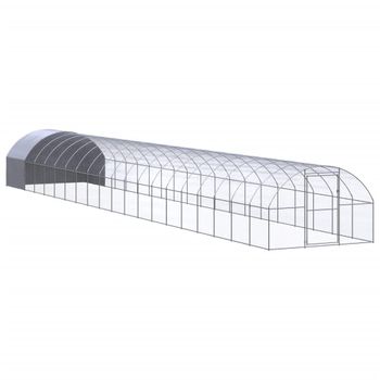 Gallinero De Exterior De Acero Galvanizado 3x20x2 M