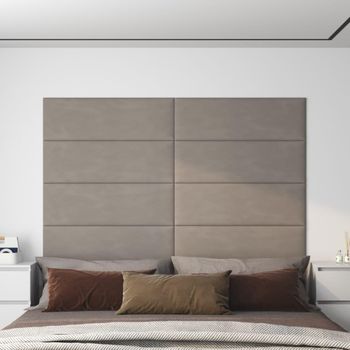 Paneles De Pared 12 Uds Terciopelo Gris Claro 90x30 Cm 3,24 M²