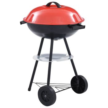 Barbacoa De Carbón Portátil Con Ruedas Xxl 44 Cm