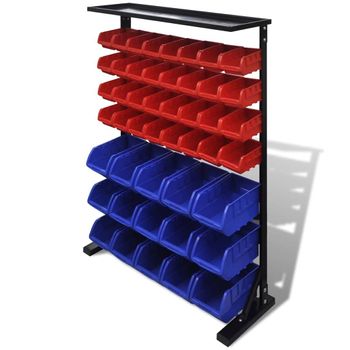 Organizador De Herramientas Para Taller, Azul/ Rojo