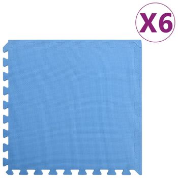 Alfombrillas De Goma Eva Azul 6 Uds 2,16 ㎡