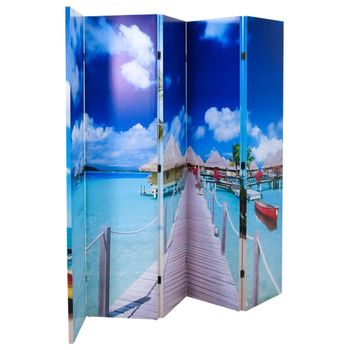 Biombo Divisor Plegable 200x170 Cm Playa