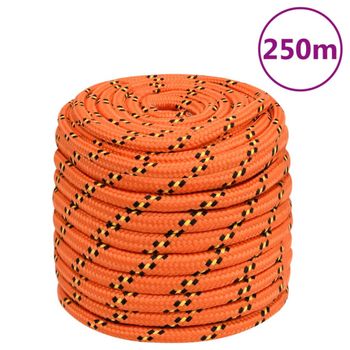 Cuerda De Barco Polipropileno Naranja 16 Mm 250 M