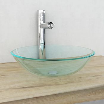 Lavabo Vidrio Templado Transparente 42 Cm