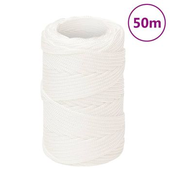 Cuerda De Barco Polipropileno Blanco Intenso 2 Mm 50 M