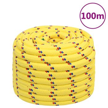 Cuerda De Barco Polipropileno Amarillo 20 Mm 100 M