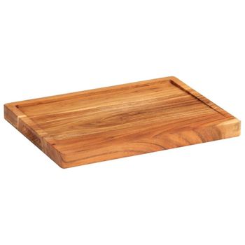 Tabla De Cortar Madera Maciza De Acacia 43x32x3,5 Cm