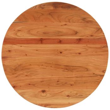 Tablero De Mesa Redondo Madera Maciza De Acacia Ø80x2,5 Cm