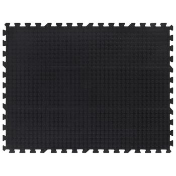 Baldosa De Suelo De Goma Negro 12 Mm 90x120 Cm