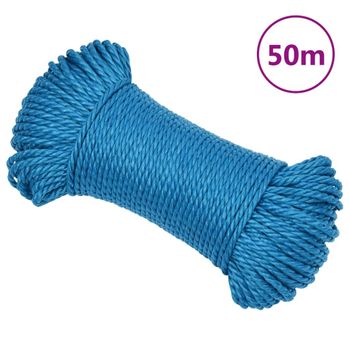 Cuerda De Trabajo Polipropileno Azul 3 Mm 50 M