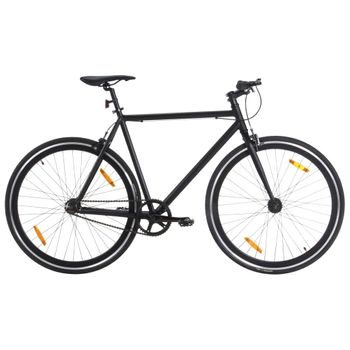 Bicicleta De Piñón Fijo Negro 700c 55 Cm