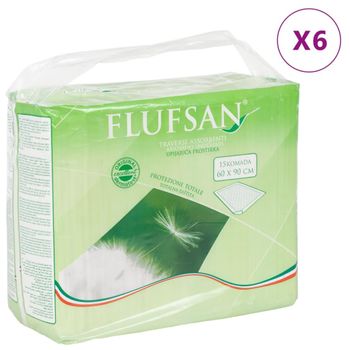 Flufsan Empapadores De Cama Para Incontinencia 90 Piezas 60x90 Cm