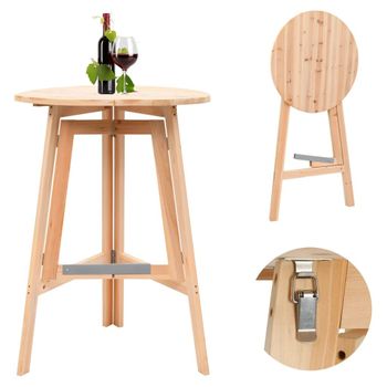 Mesa De Bar Plegable De Madera De Abeto 78 Cm