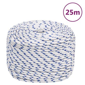 Cuerda De Barco Polipropileno Blanco 6 Mm 25 M