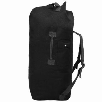 Bolso De Lona Estilo Militar 85 L Negro