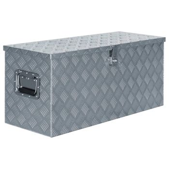 Caja De Aluminio 90,5x35x40 Cm Plateada